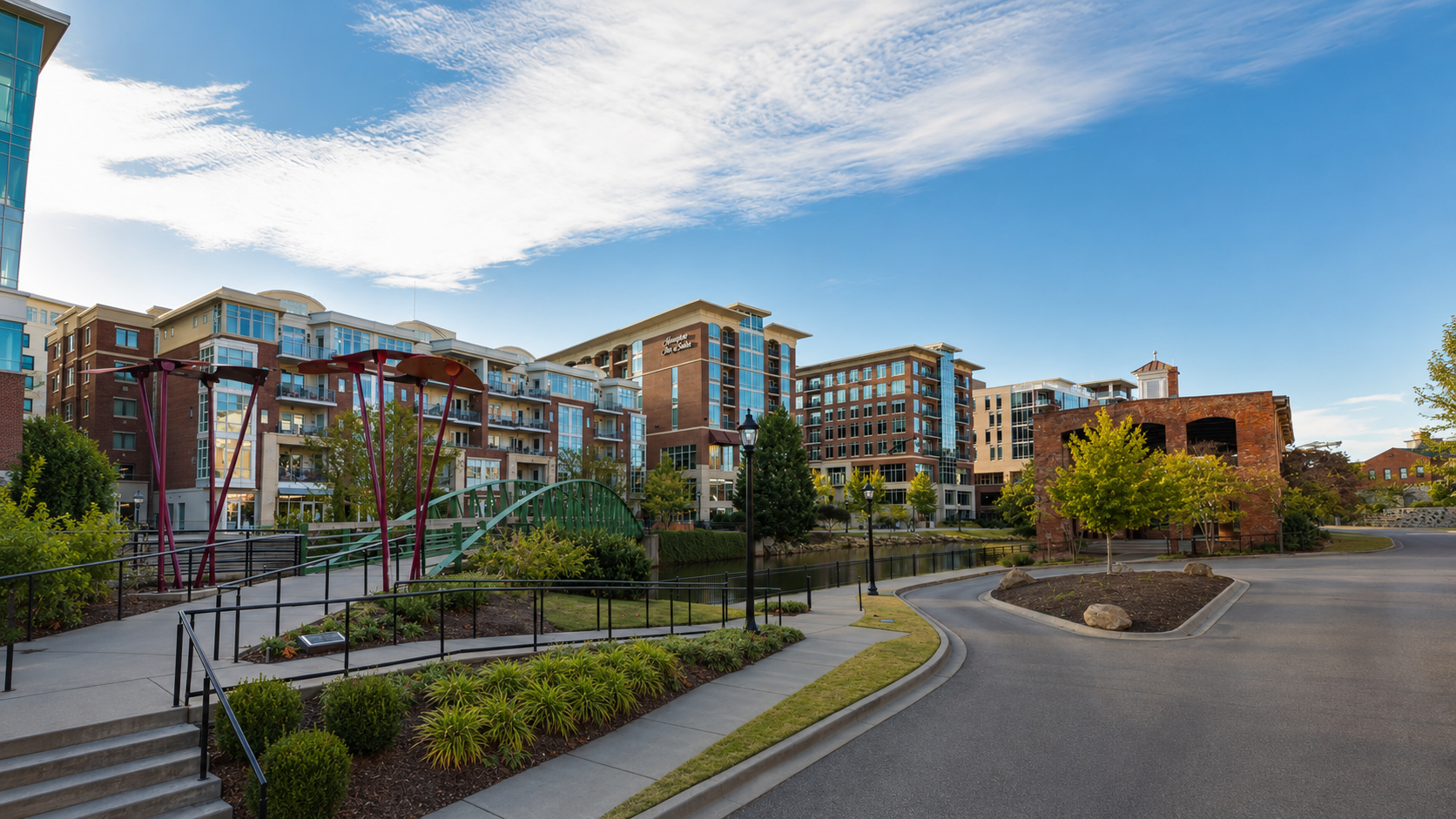 Greenville County South Carolina skyline and community scene